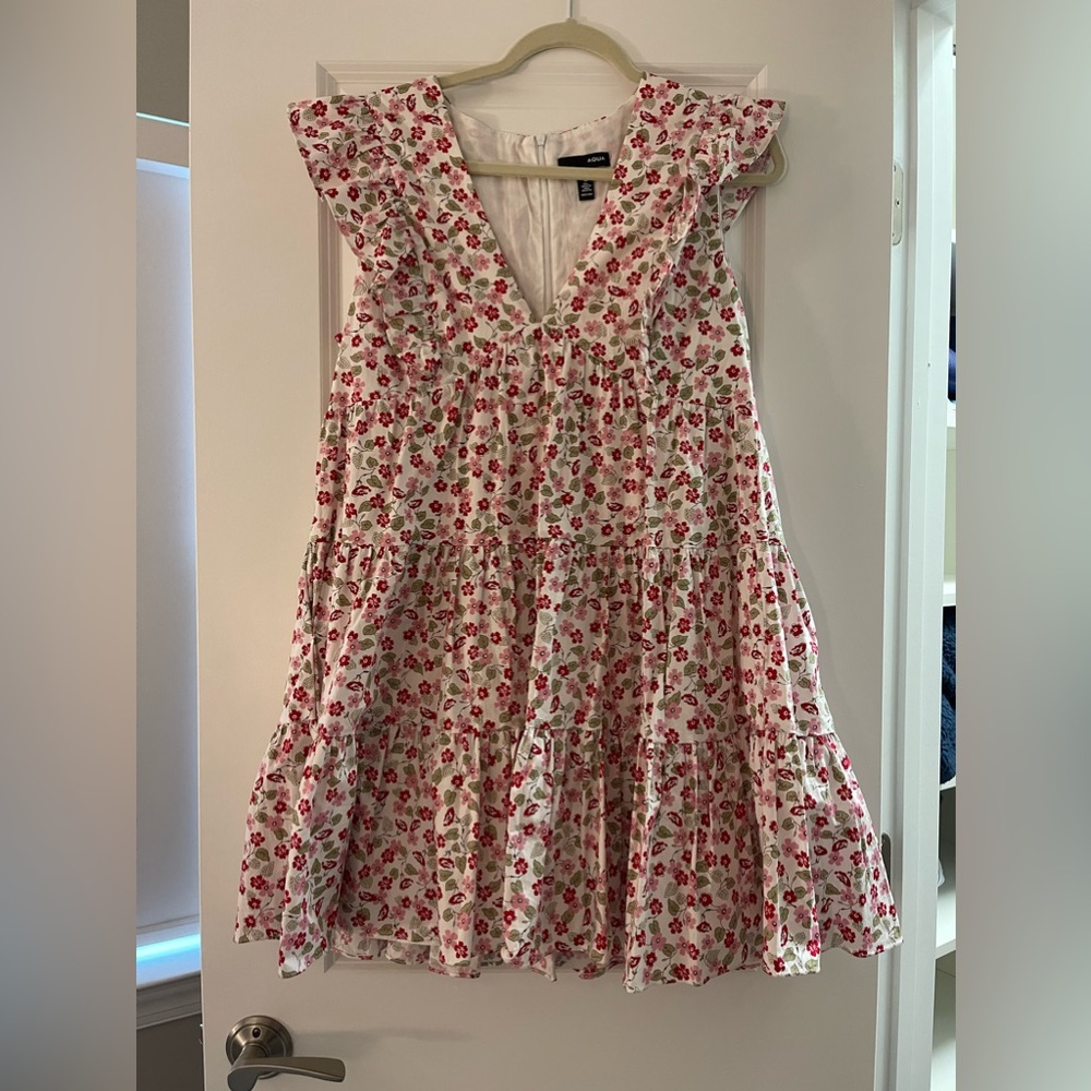 NWOT Aqua Floral Dress